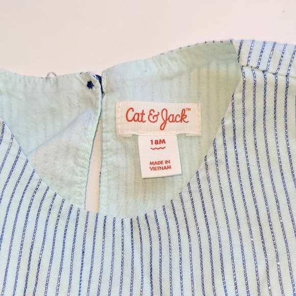 ⚡️Toddler Girls Metallic Stripe Short Sleeves Top - Picture 8 of 9